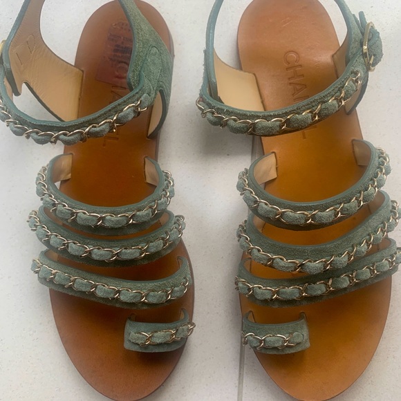 CHANEL Classic Chainlink Multi-Strap Sandals - Picture 1 of 8